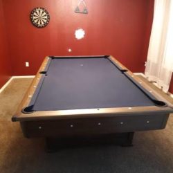 Triple Slate Pool Table w/12 Person Pine Dinning Table